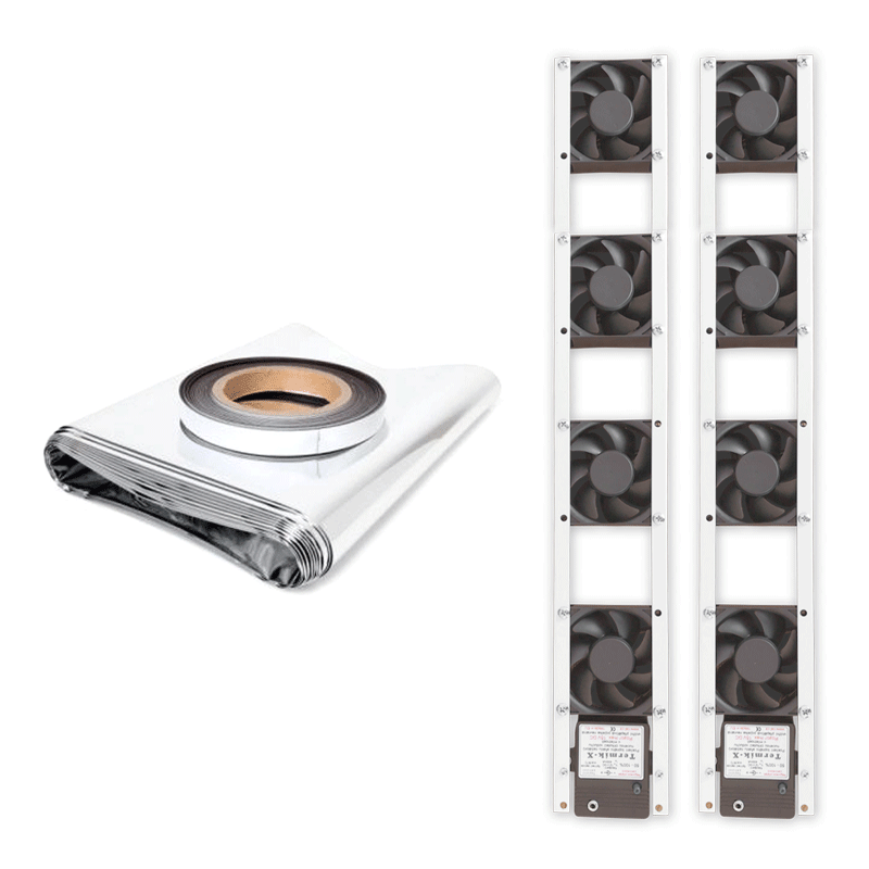 CEL Šumperk Sada 2x Ventilátor pod radiátor Termík + 1x Reflexná fólia za radiátor EcoSavers