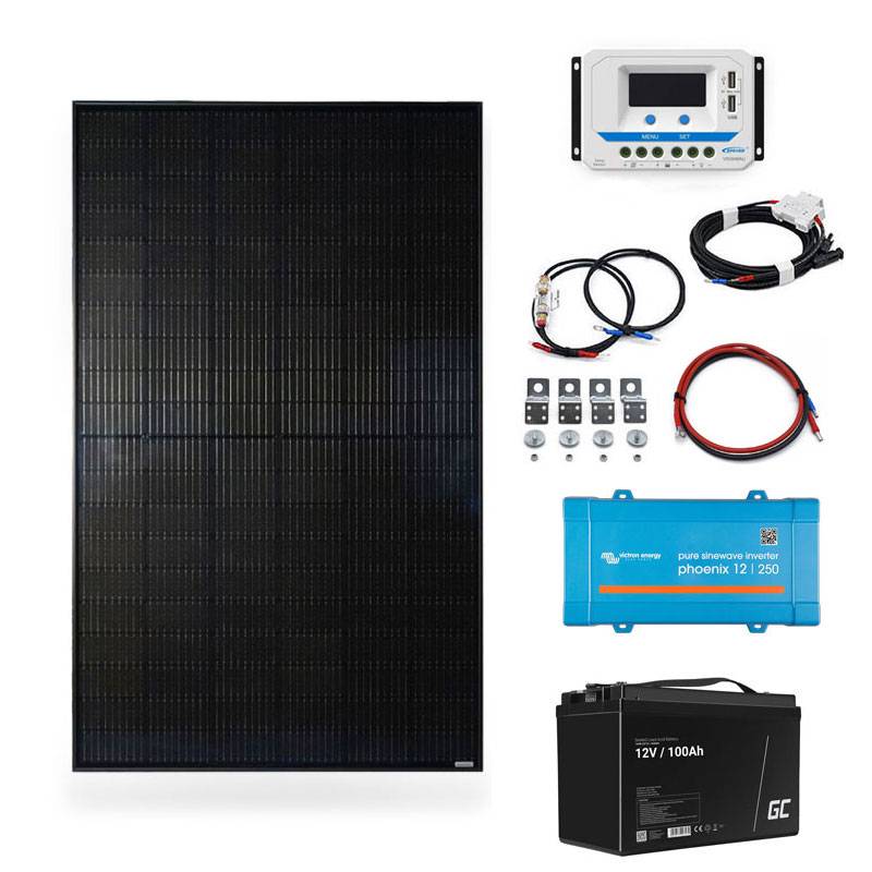 Solárny ostrovný systém 12V 250VA 240Wp 100Ah