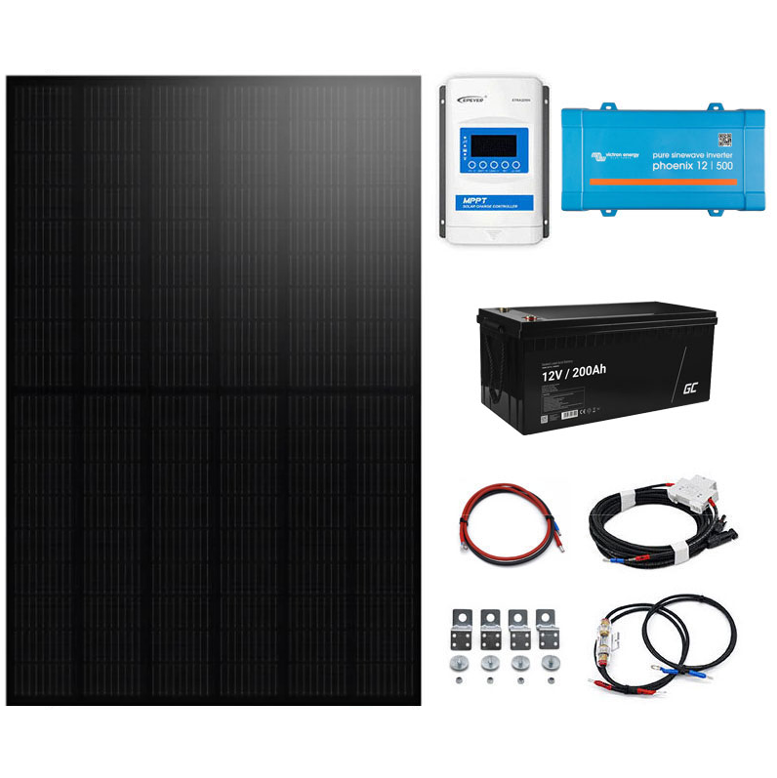 Solárny ostrovný systém 12V 500VA 430Wp 200Ah