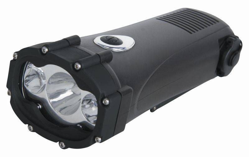 Vodotesná dynamo LED baterka a nabíjačka POWERplus Shark