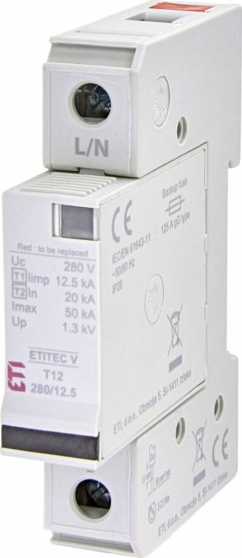 ETI Zvodič prepätia ETI 002442900 ETITEC V T12 280/12,5 1+0