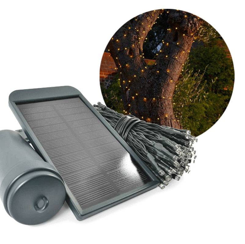 SolarCentre Solárna svetelná reťaz s USB Lumify Solarcentre - 100 LED / 10m, teplá aj studená biela